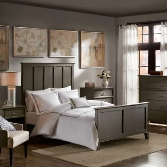 Yardley 1 Drawer Nightstand Reclaimed Vintage Gray image {3}