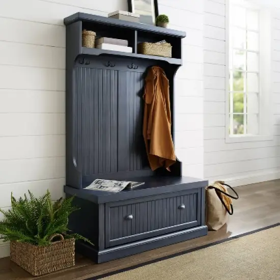 Seaside Hall Tree Distressed Navy - Crosley image {4}