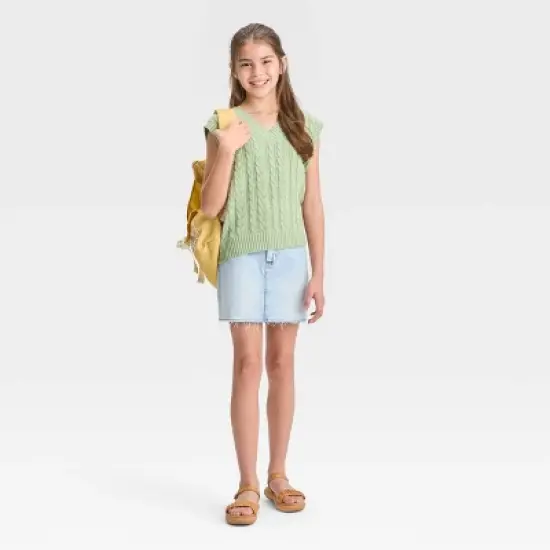 Girls' Cable Knit Sweater Vest - art class&trade; image {2}