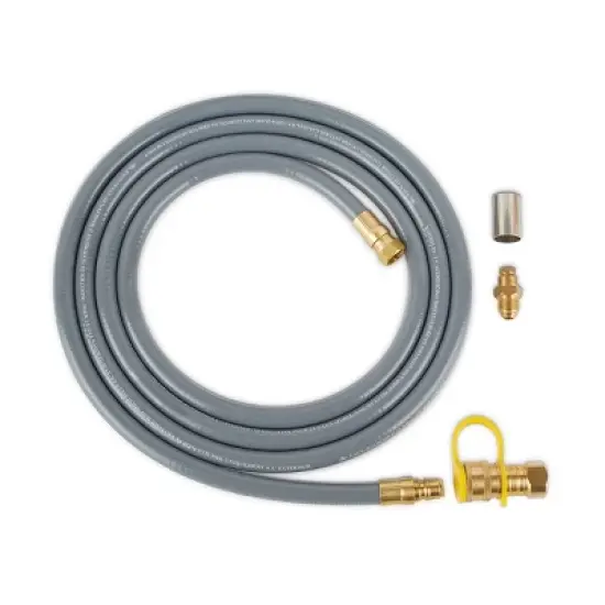 Aegean Square LP Fire Table with NG Conversion - Mist Gray Real Flame image {8}