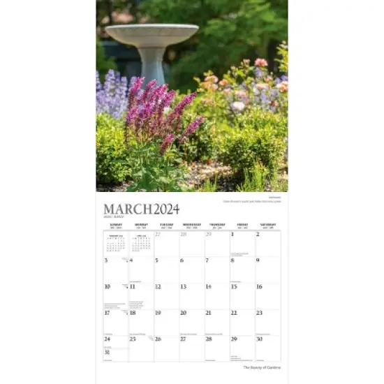 StarGifts 2024 Wall Calendar 12"x12" The Beauty of Gardens image {2}