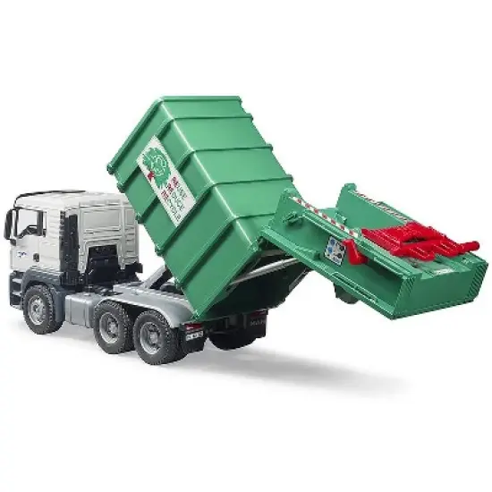 Bruder Man TGS Rear Loading Garbage Truck, Green image {1}