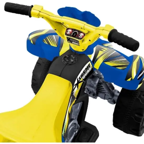 Kid Motorz 6V Xtreme Quad Powered Ride-On - Blue/Yellow image {5}
