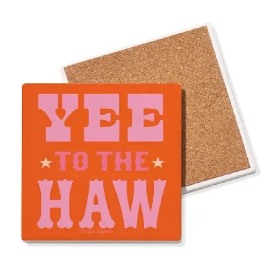 Thirstystone Yee to the Haw Square Coaster image {1}