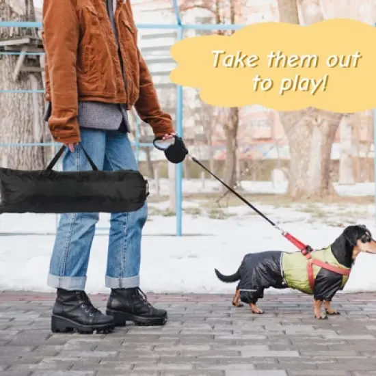 Outdoor Cat Play Tent with Tunnel, Portable Cat Playhouse for Indoor Outdoor, Cat Playpen Enclosed for Cats Rabbits and Small Animals, Yellow image {10}