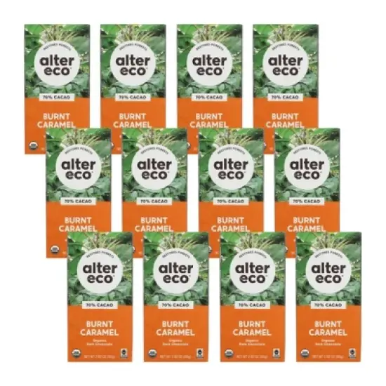Alter Eco Organic 70% Cacao Burnt Caramel Dark Chocolate Bar - Case of 12/2.82 oz image {7}