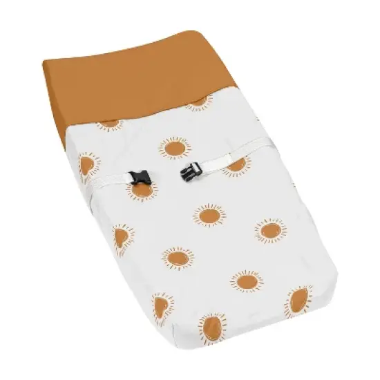 Sweet Jojo Designs Boy or Girl Gender Neutral Unisex Changing Pad Cover Boho Sun White and Orange image {5}