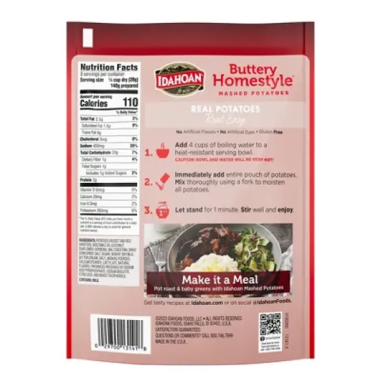 Idahoan Gluten Free Buttery Homestyle Mash Potatoes - 8oz image {1}