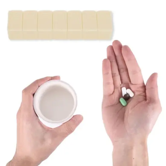 Unique Bargains 7 Grid Portable Pill Case 1 Pc image {3}