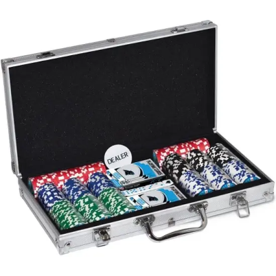 MasterPieces Casino Style 300 Piece Poker Chip Set - NFL Carolina Panthers image {2}