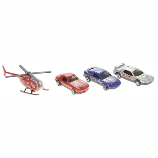 Link Worldwide Deluxe Super Parking Garage Diecast Racing Playset Comes With 3 Cars And 1 Helicopter - Hours Of Fun!!! image {2}