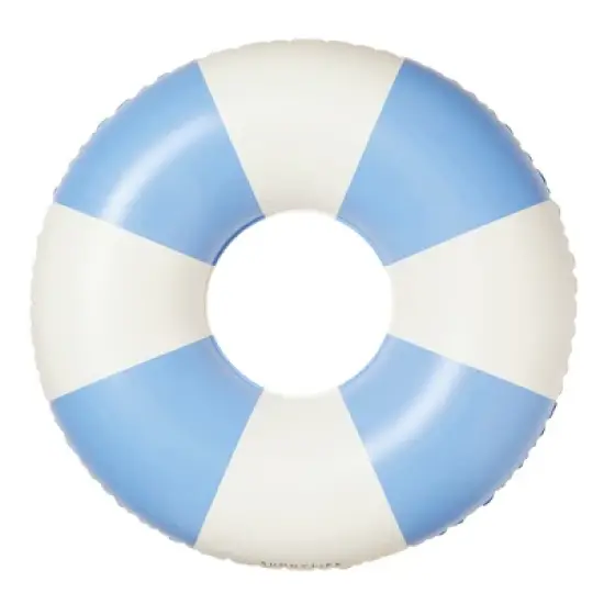 Sunnylife: Blue Stripe Tube Pool Ring, 41" Inflatable Float, 220lb Cap, 6+ image {7}