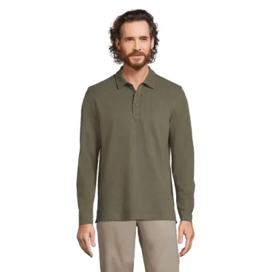 Lands' End Men's Long Sleeve Coolmax Mesh Polo image {6}
