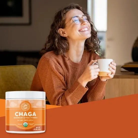Vimergy USDA Organic Wild Chaga Mushroom Extract Powder image {1}