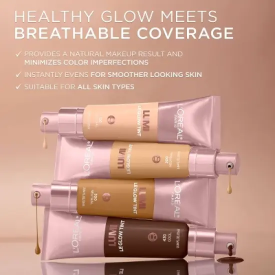 L'Oreal Paris Lumi Le Glow Tint Liquid Skin Tint - 0.84 fl oz image {7}