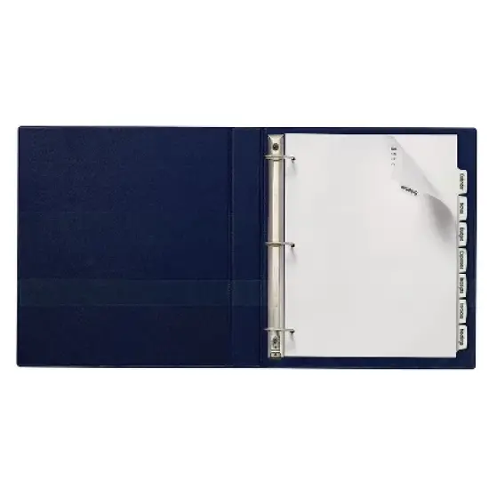 Avery Easy Peel Lrg Tab Dividers 8-Tab 4/PK White 14439 image {2}