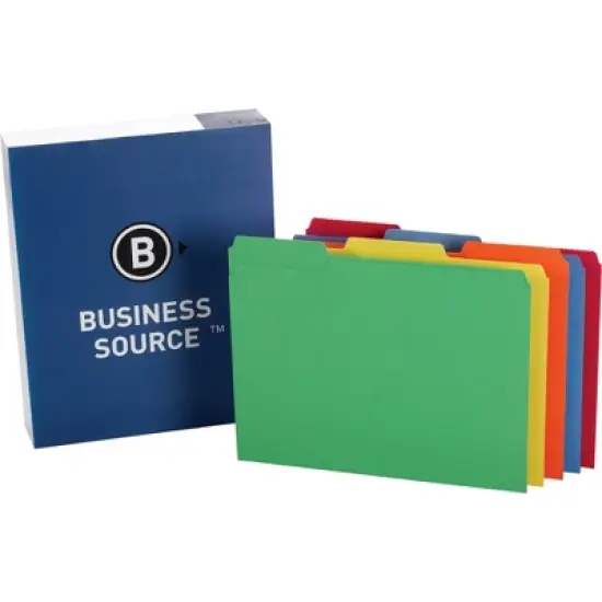 Business Source 1/3 Tab Cut Letter Top Tab File Folder image {1}