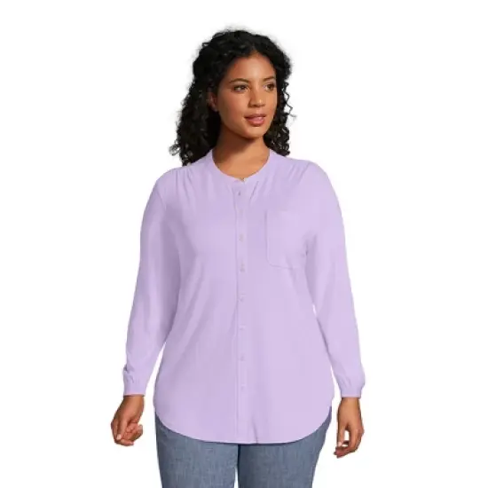 Lands' End Women's Long Sleeve Jersey A-line Tunic image {9}