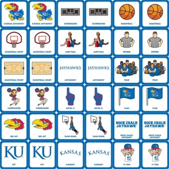 MasterPieces Officially Licensed NCAA Kansas Jayhawks Matching Game for Kids and Families image {2}