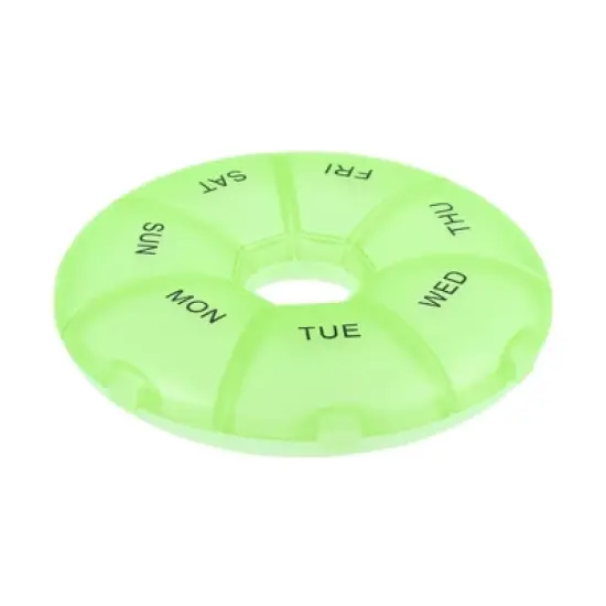 Unique Bargains 7 Grids Circular Pill Case 1 Pc image {7}