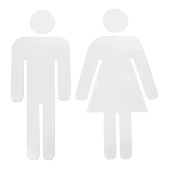 Unique Bargains Self-Adhesive Decor Business Men Women Restroom Sign 1 Set image {5}