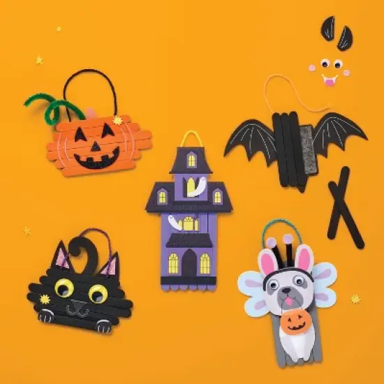 5ct Halloween Craft Stick Character Kit - Mondo Llama&trade; image {1}