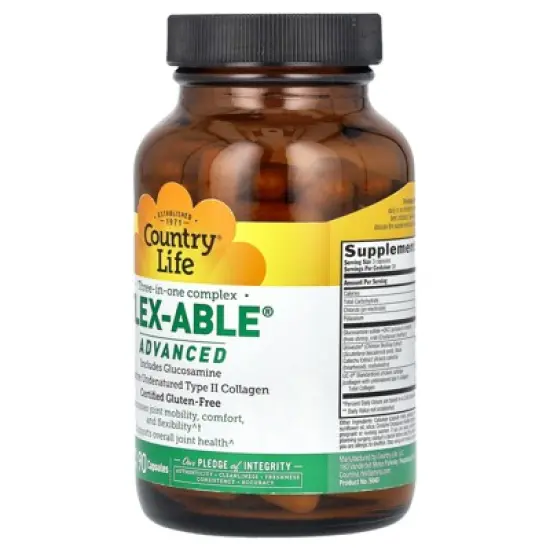 Country Life Three-In-One Complex, Flex-Able Advanced, 90 Capsules image {3}