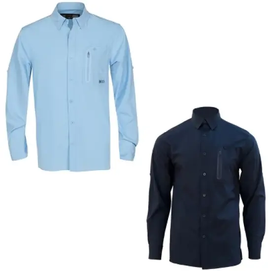 Fintech Deep Sea Woven Long Sleeve Shirt image {1}