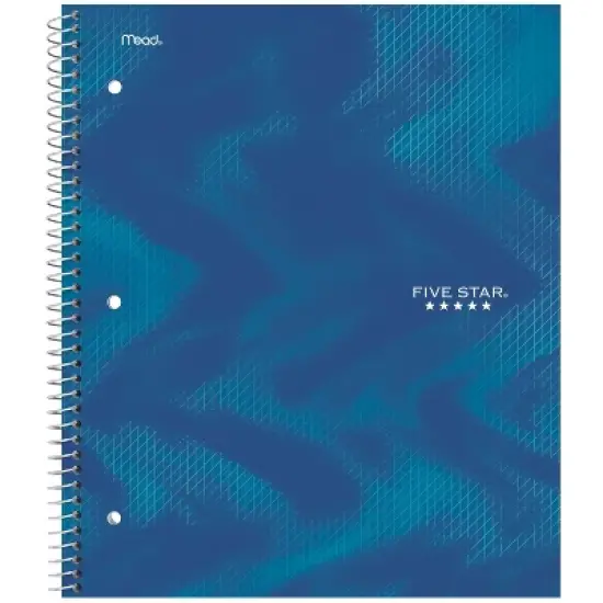 Five Star Active 1 Subject 80ct College Ruled Notebook Blue: Spiral School Supplies, Flexible Cover, 8.5x11 Inches image {4}