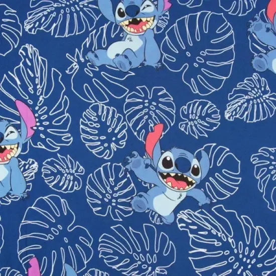 Men's Lilo & Stitch Tropical Alien Pose Button Down Shirt image {1}