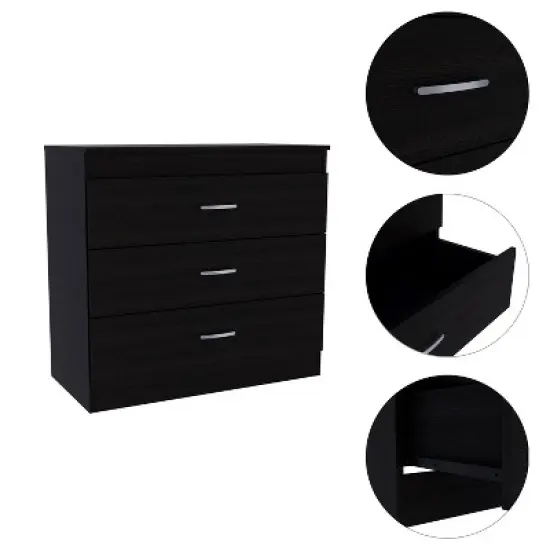 Maliang 3-Drawer Dresser, Black image {1}