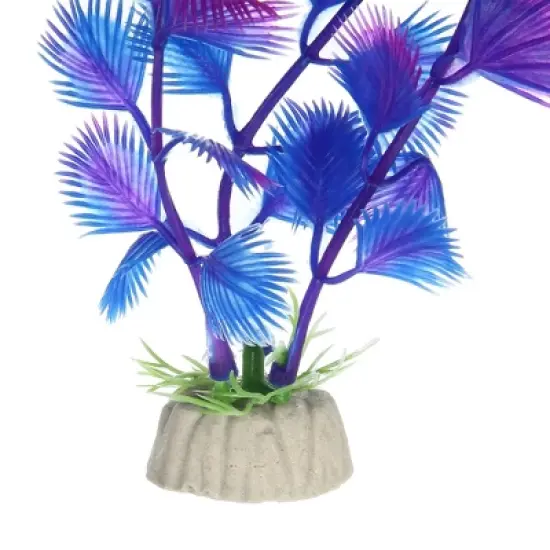 Unique Bargains Plastic Artificial Water Plants Aquarium Decorations Purple 7.68" Heigh 1 Pc image {4}