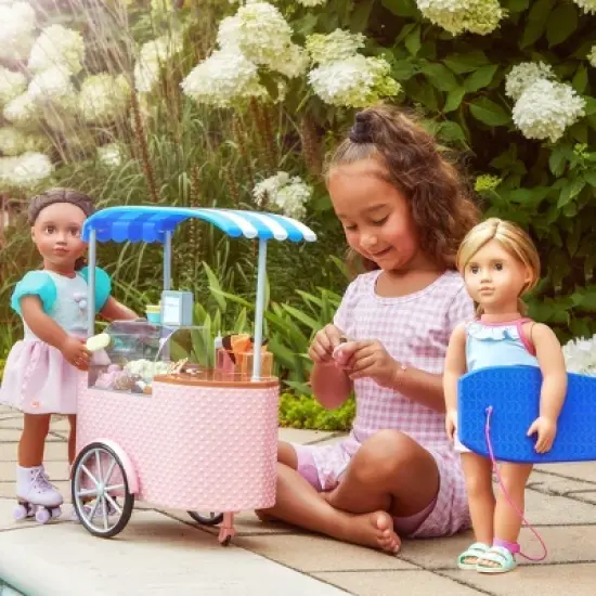 Our Generation Two Scoops Ice Cream Cart Accessory Set for 18" Dolls image {1}