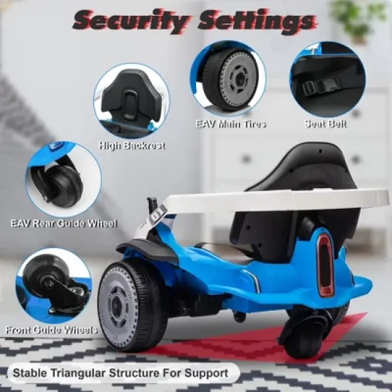 JOYRACER 24V Ride-On Bumper Car w/ Remote, 2&times;100W for Kids Ages 3&ndash;10, 3 Speeds, 360&deg; Spin, High/Low Speed, EVA Tires, Horn/Bluetooth/Music/MP3 image {2}