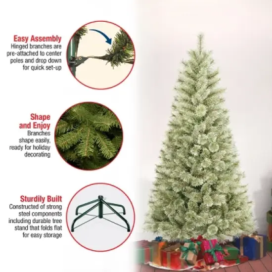 6' Unlit Hinged Arcadia Cashmere Pine Artificial Christmas Tree - National Tree Company image {4}