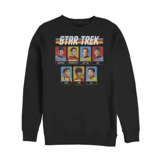 Men's Star Trek Rainbow Enterprise Crew Playing Cards Sweatshirt image {2}