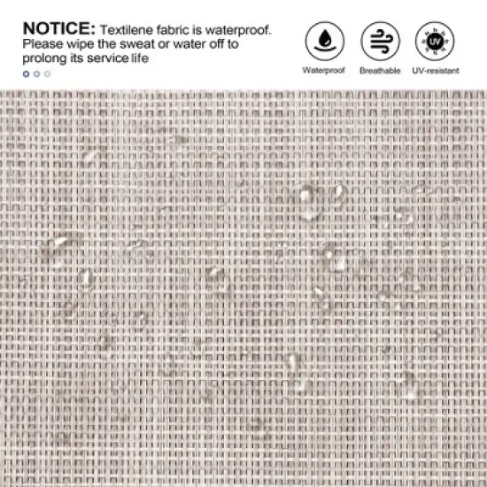 Crestlive Products Outdoor Lounger Aluminum Adjustable Chaise Lounge Chairs with Arms (Set of 2) Brown image {5}