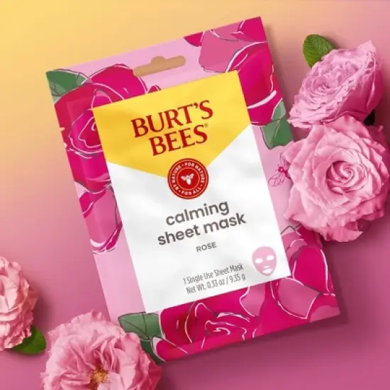 Burt's Bees Calming Face Sheet Mask - Rose image {2}