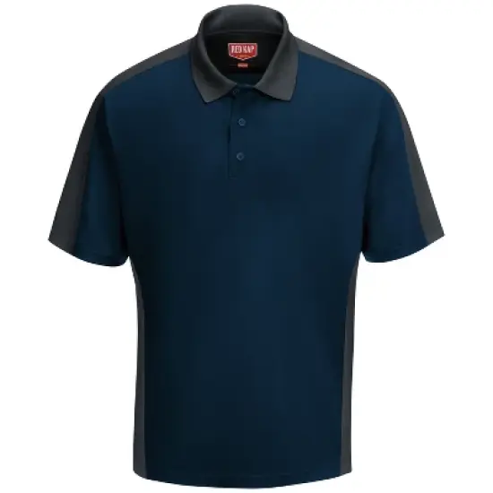 Red Kap&reg; Men's Short Sleeve Performance Knit&reg; Two-Tone Polo image {7}