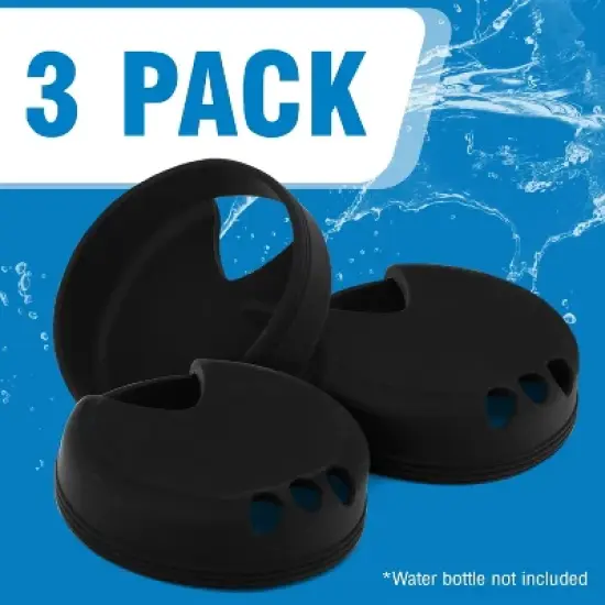 Impresa [3 Pack] Silicone Mouth Splash Guard fits Nalgene Wide Mouth Lid Water Bottles image {4}