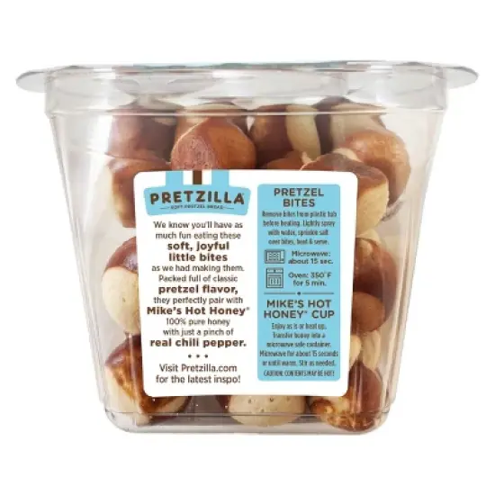 Pretzilla Soft Pretzel Bites Tub Hot Honey Dipping Sauce - 12.3oz image {3}