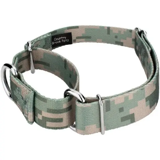 Country Brook Petz Digital Camo Martingale Dog Collar image {1}