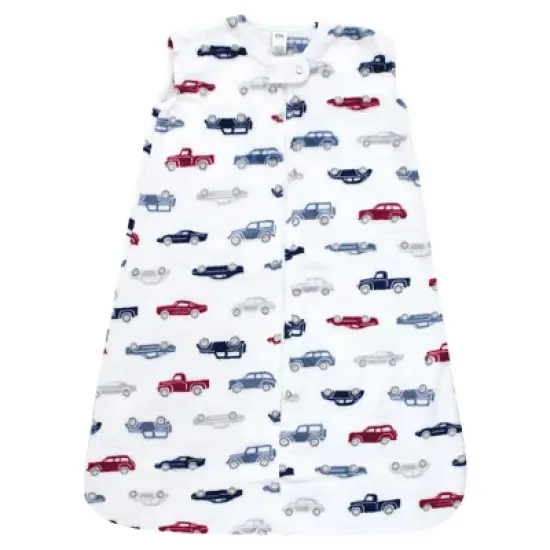 Hudson Baby Infant Boy Plush Sleeping Bag, Sack, Blanket, Blue Red Cars image {2}
