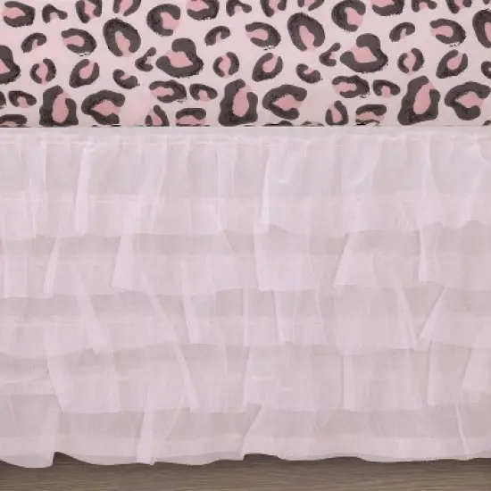 The Peanutshell Leopard Blush Baby Crib Bedding Set - Pink/Animal - 3pc image {2}