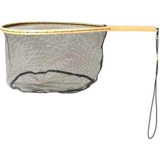 Eagle Claw Wood Trout Net with Rubberized Netting image {1}