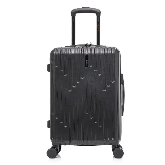 InUSA Drip Lightweight Hardside Carry On Spinner Suitcase - Black image {15}