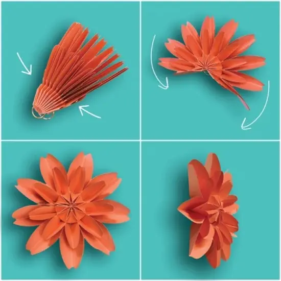 Teacher Created Resources&reg; Beautiful Brights Paper Flowers, Pack of 4 image {1}