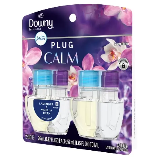 Febreze Downy Infusions Calm Plug Dual Air Freshener Refill - Lavender & Vanilla Bean - 1.75 fl oz/2pk image {10}