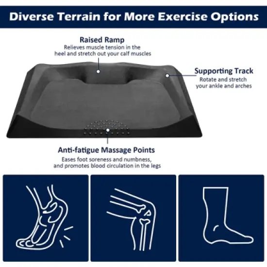 Costway Portable Anti-Fatigue Standing Mat W/Massage Point Diverse Terrain Office Home image {3}