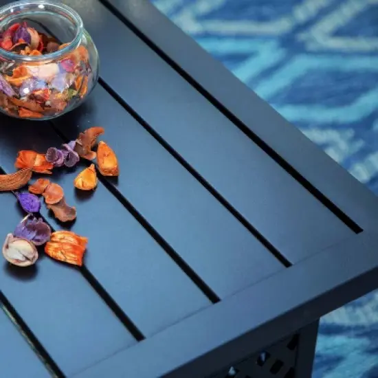 Captiva Designs 3pc Patio Bistro Set with Square Umbrella Table image {4}